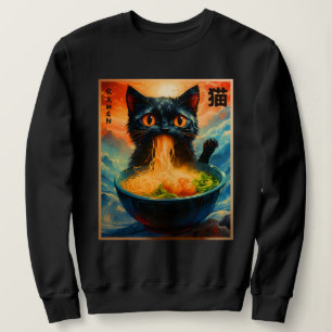 Cat Ramen Japanese Kawaii Cat Anime Cat Ramen Sweatshirt