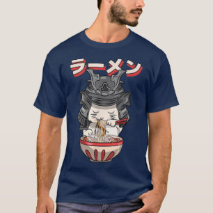Cat Ramen Japanese Kitty Kawaii Anime Neko Noodles T-Shirt