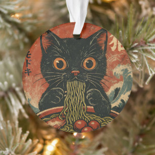 Cat Ramen Japonais drôle Graphisme Kawaii Cat Anim