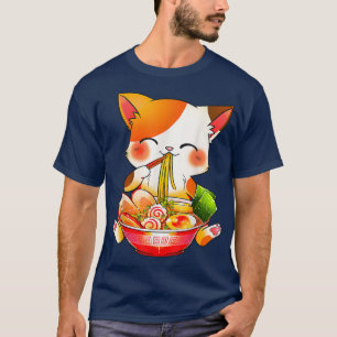 Cat Ramen Neko Anime Kawaii Japanese Food Gifts Wo T-Shirt