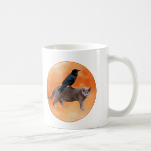 Cat Raven Moon Mug