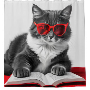 Cat Reading Book