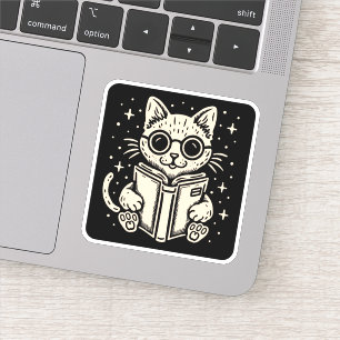 Cat reading fantasy book