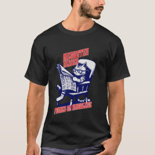 Cat reading Glasses book day 2024 Funny cat saying T-Shirt