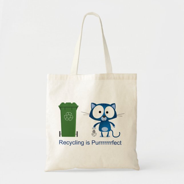 Cat Recycle Tote Bag (Front)