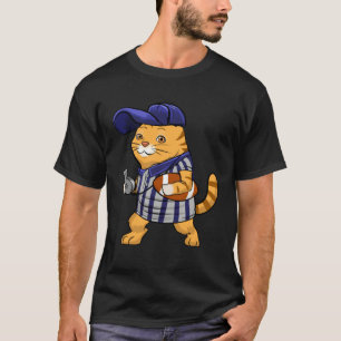 Cat Referee Football Hat Loves Pet Mens Kids T-Shirt