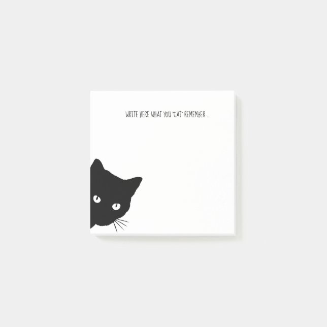 Cat Remember post it Post-it Notes (Front)