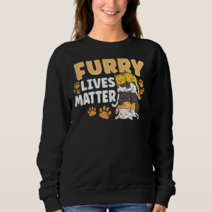 CAT RESCUE ANIMAL RIGHTS RESCUE CAT ADOPTION 3 SWEATSHIRT