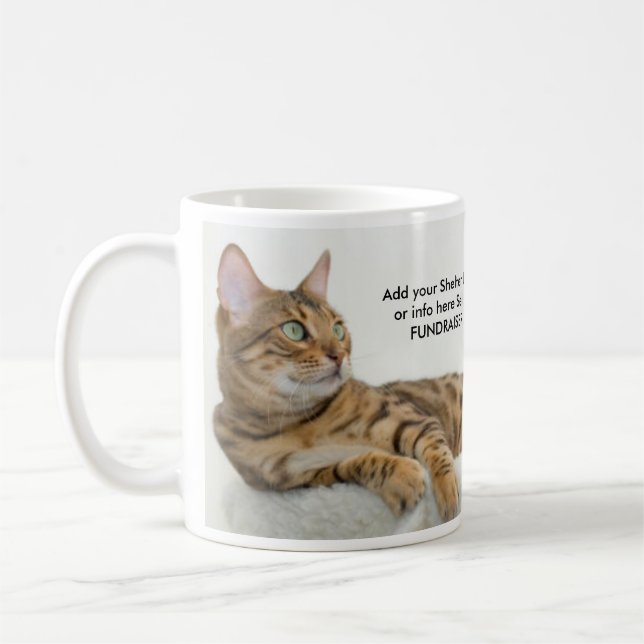 Cat RESCUE FUNDRAISER Coffee Mug Cup (Left)