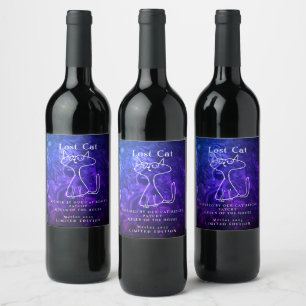 Cat Rescue Inspired Bold Bright Custom Wine Labels