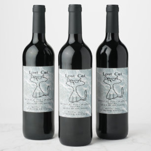 Cat Rescue Inspired, Marble Custom Wine Labels