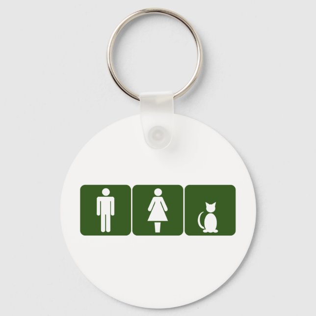 Cat Restroom Keychain (Front)