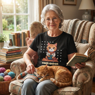 Cat Retirement Gifts for Crocheter Mom Grandma T-Shirt