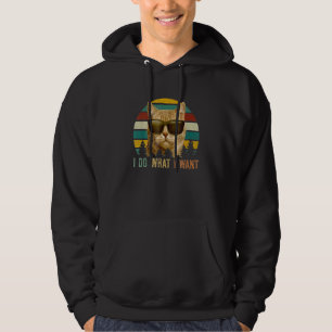 Cat   Retro Cat I Do What I Want Cat Hoodie
