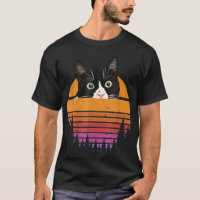 Cat Retro Style Kitten Retro Style Black Cat T-Shi
