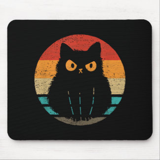 Cat Retro Style Vintage T-Shirt for Men Women Kids Mouse Pad