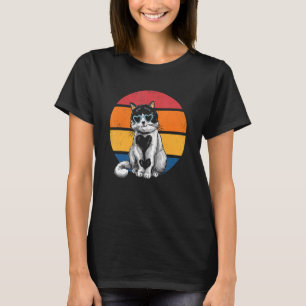 Cat Retro Sunset Cat Sunset I Retro Cat T-Shirt