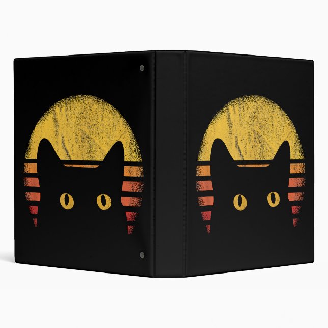 Cat Retro Vintage Binder (Background)