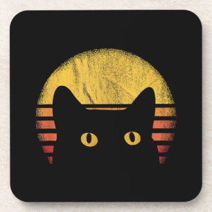 Cat Retro Vintage Coaster