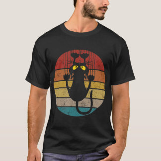 Cat  Retro Vintage colours with Scratching Cat T-Shirt
