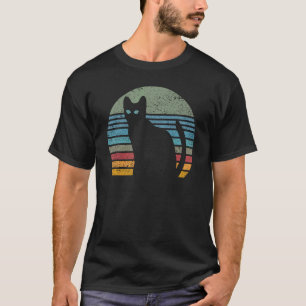 Cat Retro Vintage Sunset Kitten Feline Animal Love T-Shirt