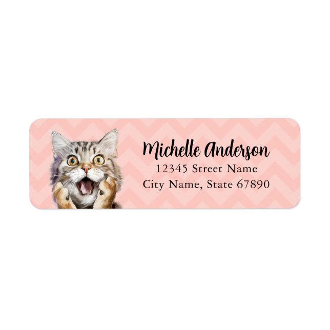 Cat Return Address Labels (Front)