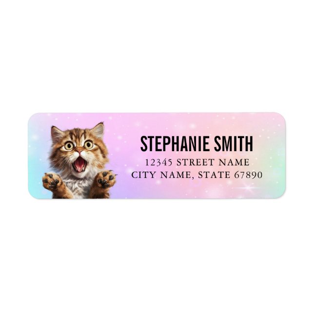 Cat Return Address Labels (Front)