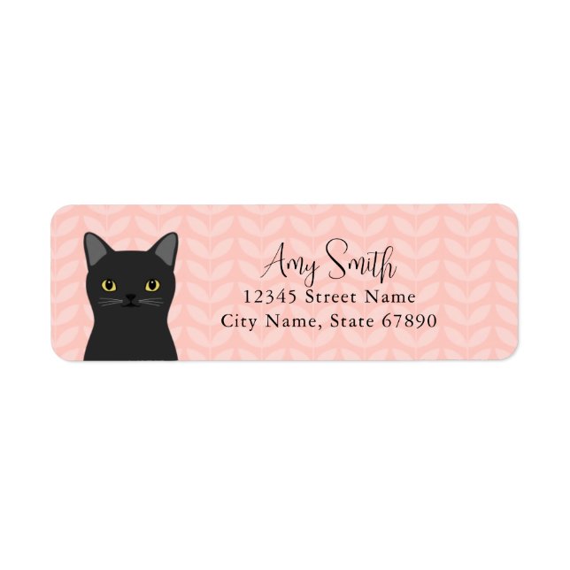 Cat Return Address Labels (Front)