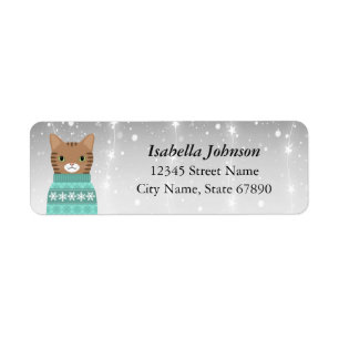 Cat Return Address Labels