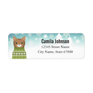 Cat Return Address Labels
