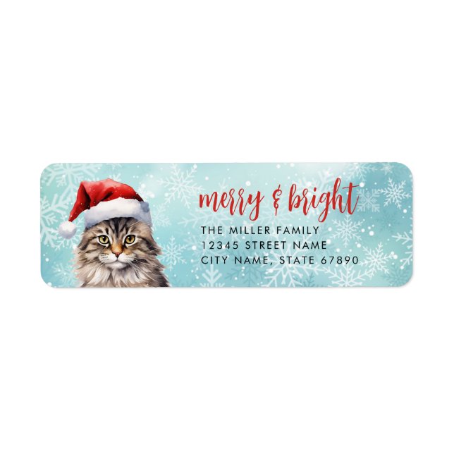 Cat Return Address Labels (Front)
