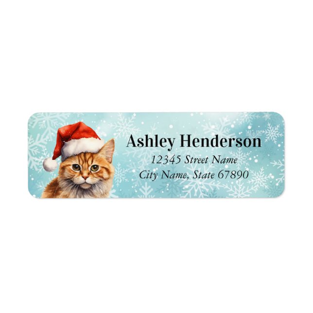 Cat Return Address Labels (Front)