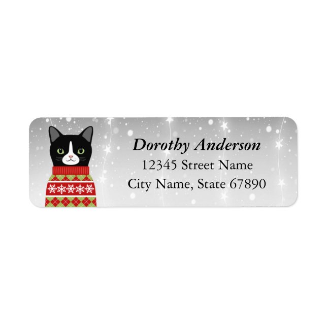 Cat Return Address Labels (Front)
