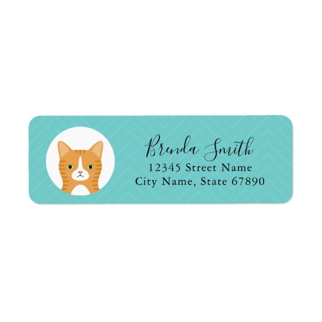 Cat Return Address Labels (Front)
