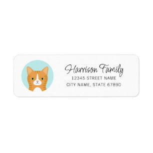 Cat Return Address Labels