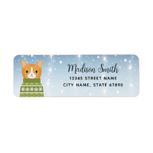 Cat Return Address Labels