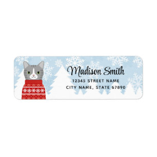 Cat Return Address Labels