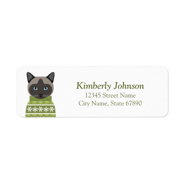 Cat Return Address Labels (Front)