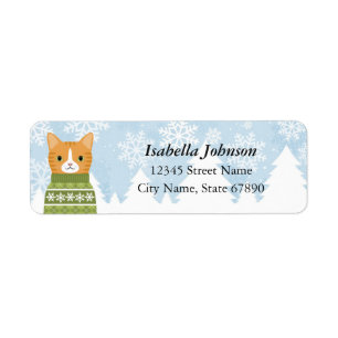 Cat Return Address Labels