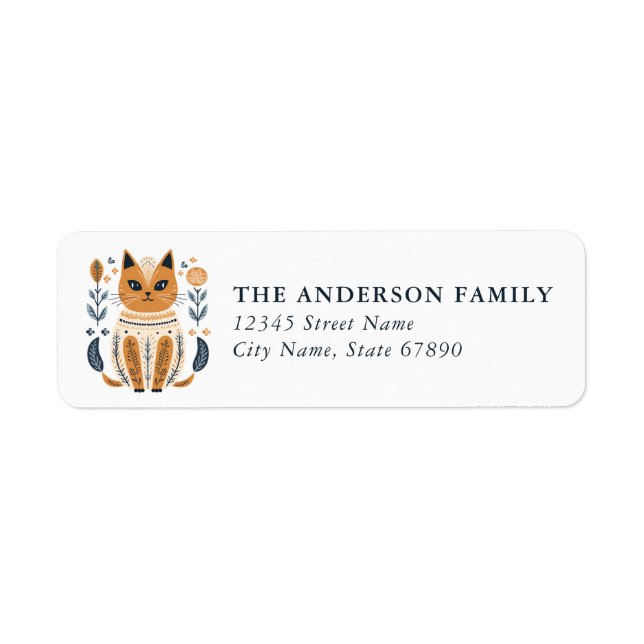 Cat Return Address Labels (Front)