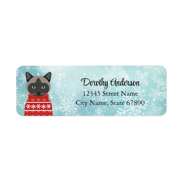 Cat Return Address Labels (Front)