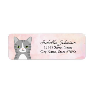 Cat Return Address Labels