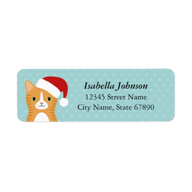 Cat Return Address Labels (Front)