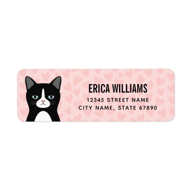 Cat Return Address Labels (Front)