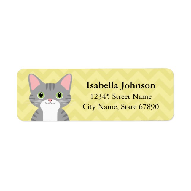 Cat Return Address Labels (Front)