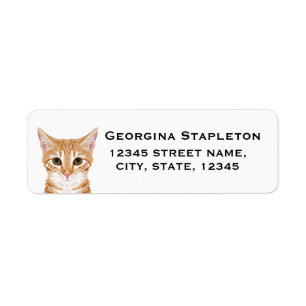 Cat return address labels - customizable