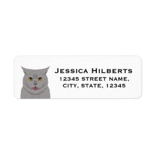 Cat return address labels - customizable