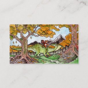 Cat Rides a Dinosaur Business Card