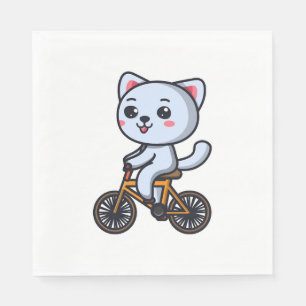 Cat Riding Bicycle Cat design gifts for women Napkin