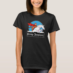 Cat Riding Unicorn Christmas Pajama Cute Kitten Sa T-Shirt